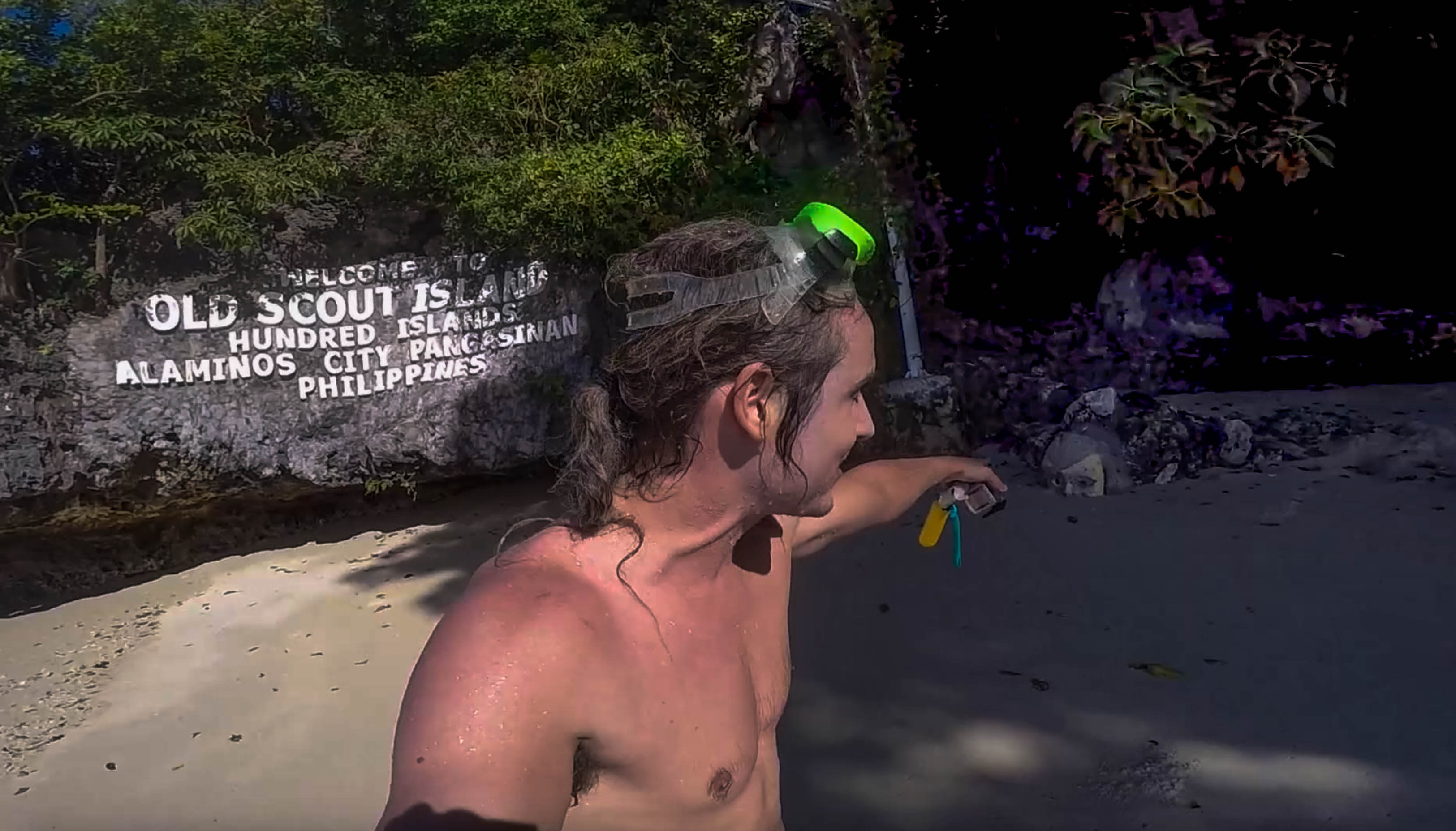 lenny through paradise and creepy stoneface at old scout island in hundred islands pangasinan philippines